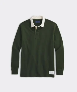 Polos<Vineyard Vines Cotton Rugby Shirt Forest Olive