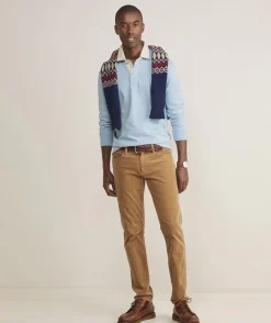 Polos<Vineyard Vines Cotton Rugby Shirt Jake Blue