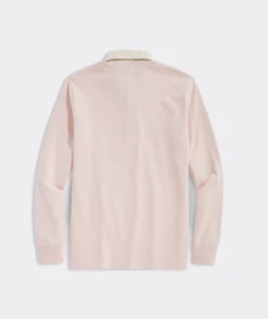Polos<Vineyard Vines Cotton Rugby Shirt Strawberry Cream