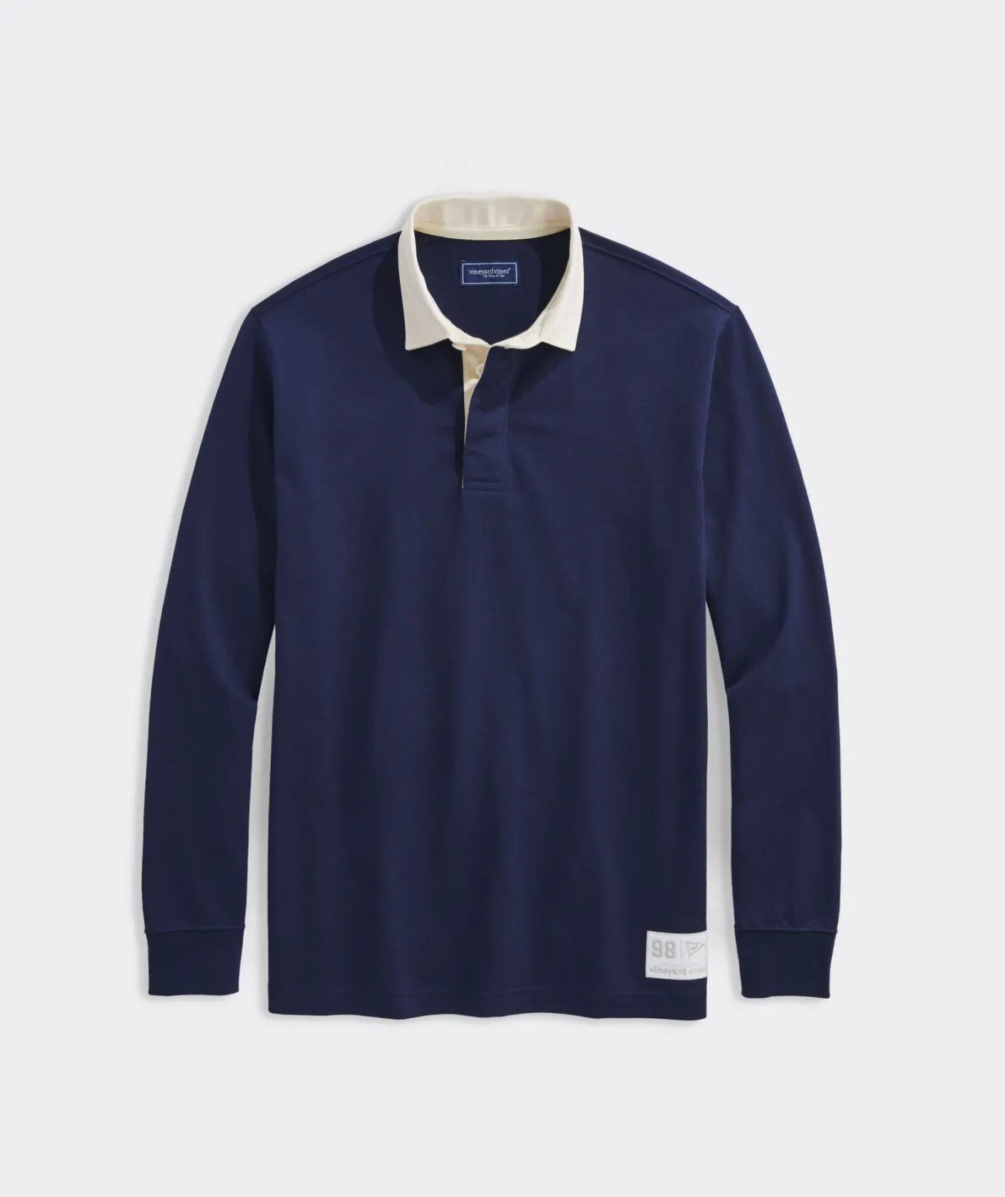 Polos<Vineyard Vines Cotton Rugby Shirt Nautical Navy