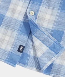 Button-Down Shirts<Vineyard Vines Cotton Twill Plaid Shirt Pld Hull Blue