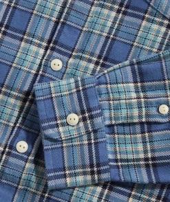 Button-Down Shirts<Vineyard Vines Cotton Twill Plaid Shirt Blue Moon