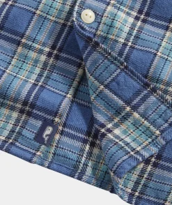 Button-Down Shirts<Vineyard Vines Cotton Twill Plaid Shirt Blue Moon