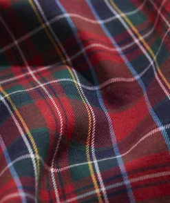 Button-Down Shirts<Vineyard Vines Cotton Twill Tartan Shirt Red Velvet 2