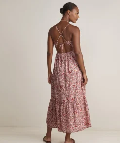 Dresses & Skirts<Vineyard Vines Fenwick Paisley Sconset Maxi Dress Paisley -Marshmallow