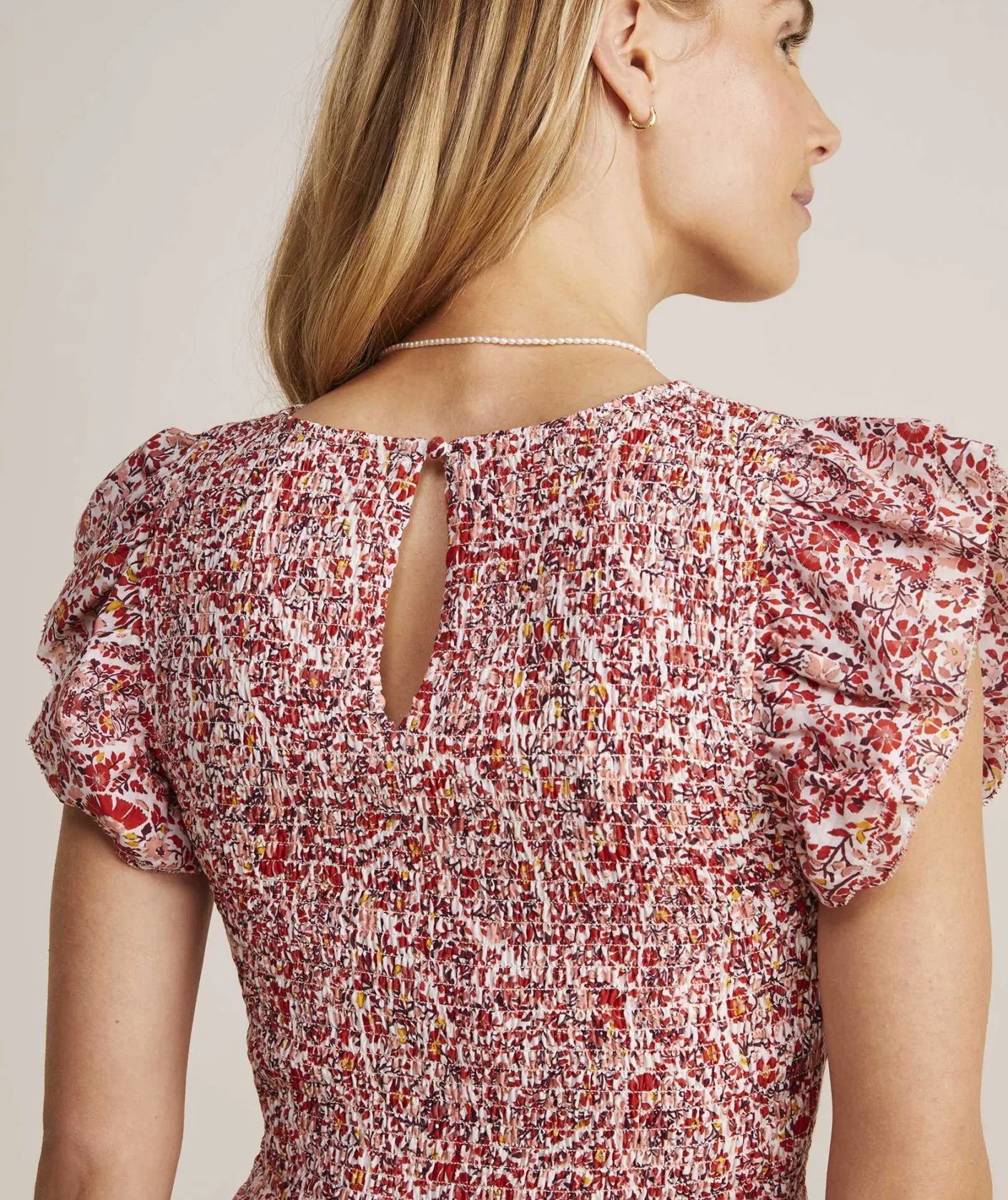 Dresses & Skirts<Vineyard Vines Fenwick Paisley Smocked Midi Dress Paisley -Marshmallow
