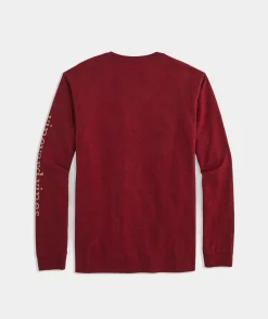 Tees<Vineyard Vines Fish In Sweater Long-Sleeve Tee Sangria Heather