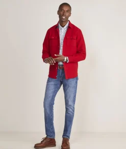 Jackets & Vests|Button-Down Shirts<Vineyard Vines Flannel Shirt Jacket Red Velvet