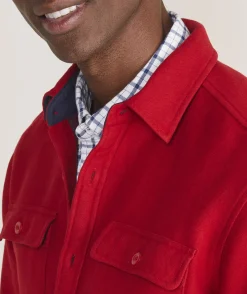 Jackets & Vests|Button-Down Shirts<Vineyard Vines Flannel Shirt Jacket Red Velvet