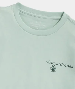 Tees<Vineyard Vines Fly Christmas Tree Long-Sleeve Tee Mist Green
