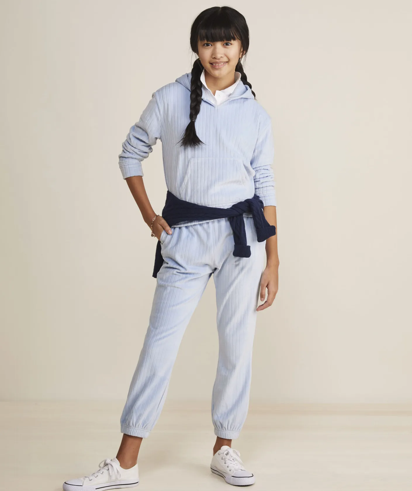 Sweatshirts & Sweatpants<Vineyard Vines Girls' Dreamcloth® Relaxed Shep Shirt™ Floral- Navy