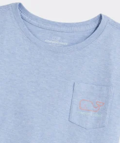 Tops, Tees & Polos<Vineyard Vines Girls' First Down the Slopes Long-Sleeve Pocket Tee Mist Green