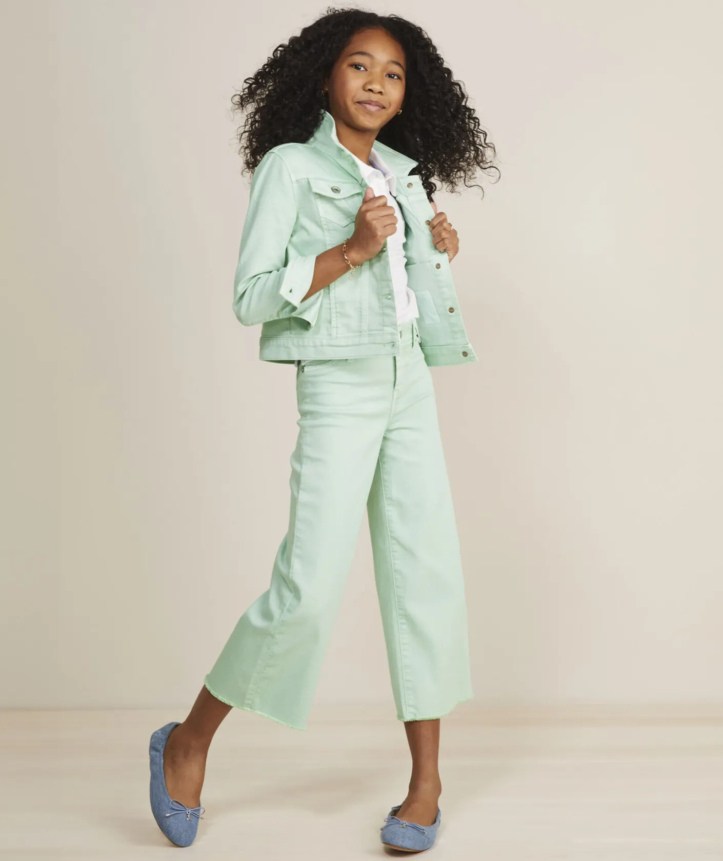 Kids<Vineyard Vines Girls' Long-Sleeve Everyday Dress Tiny Floral-JakeBlue