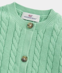 Sweaters<Vineyard Vines Girls' Mixed Cable Cardigan Marshmallow