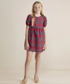 Dresses<Vineyard Vines Girls' Printed Pleated Dress SplatterFoil-Sangria