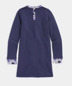 Swim & Cover-Ups<Vineyard Vines Girls' Raglan Rashguard Whale Flamingo