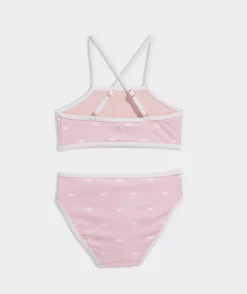 Swim & Cover-Ups<Vineyard Vines Girls' Ruffle High Neck Bikini SB Floral - Marsh