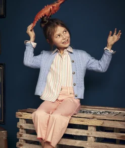 Tops, Tees & Polos<Vineyard Vines Girls' Soft Twill Ruffle Top Royal Stewart- Marsh