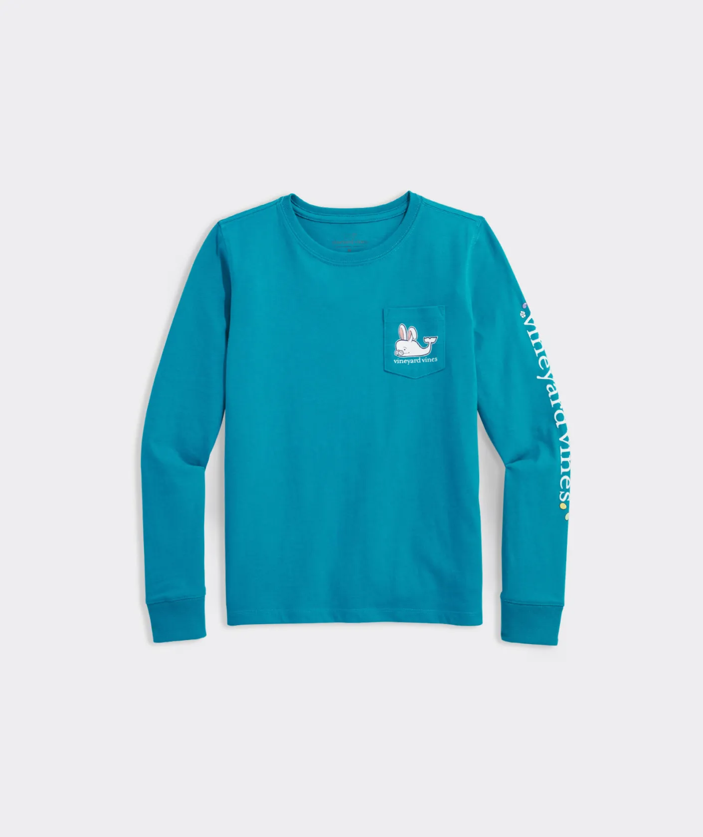 Tops, Tees & Polos<Vineyard Vines Girls' Striped Flutter Long-Sleeve Surftee™ Feeder- Cypress