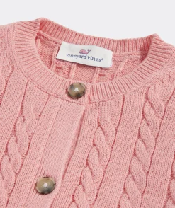 Sweaters<Vineyard Vines Girls' Striped Waffle Crewneck Sweater Calm Waters