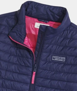 Jackets, Blazers & Vests|Sweatshirts & Sweatpants<Vineyard Vines Girls' Teddy Snap Placket Pull-Over Papaya Punch
