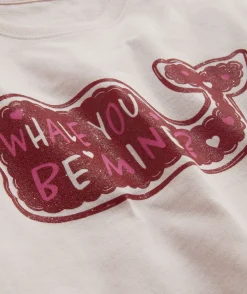Tops, Tees & Polos<Vineyard Vines Girl's Hot Cocoa Whale Long-Sleeve Pocket Tee White Cap