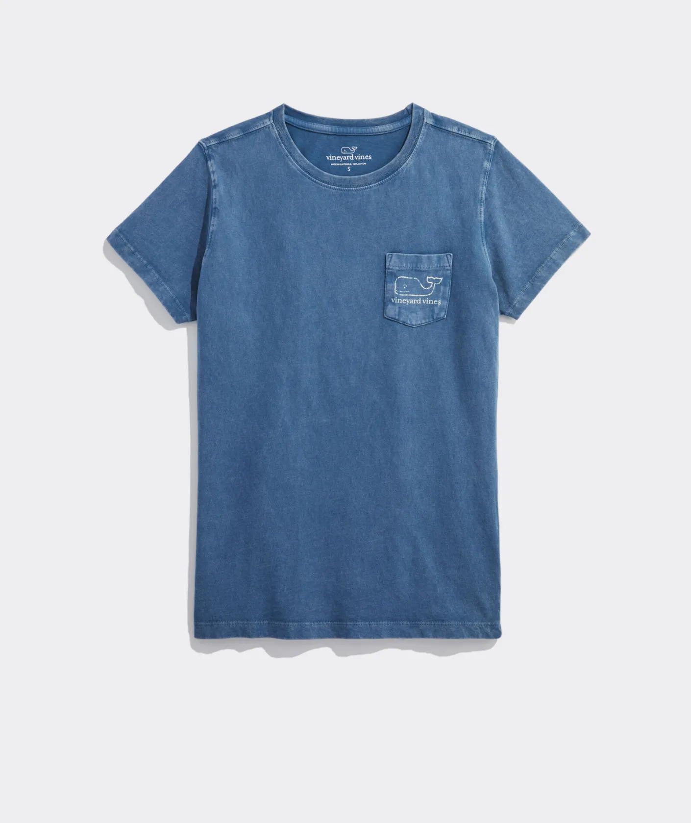 Tees<Vineyard Vines Heathered Vintage Whale Short-Sleeve Pocket Tee Papaya Punch Hthr