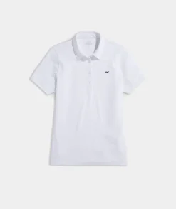 Polos<Vineyard Vines Heritage Pique Polo White Cap