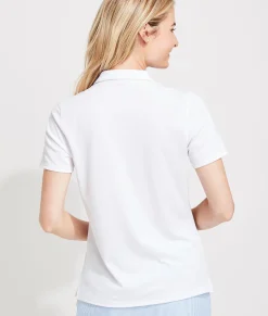 Polos<Vineyard Vines Heritage Pique Polo White Cap