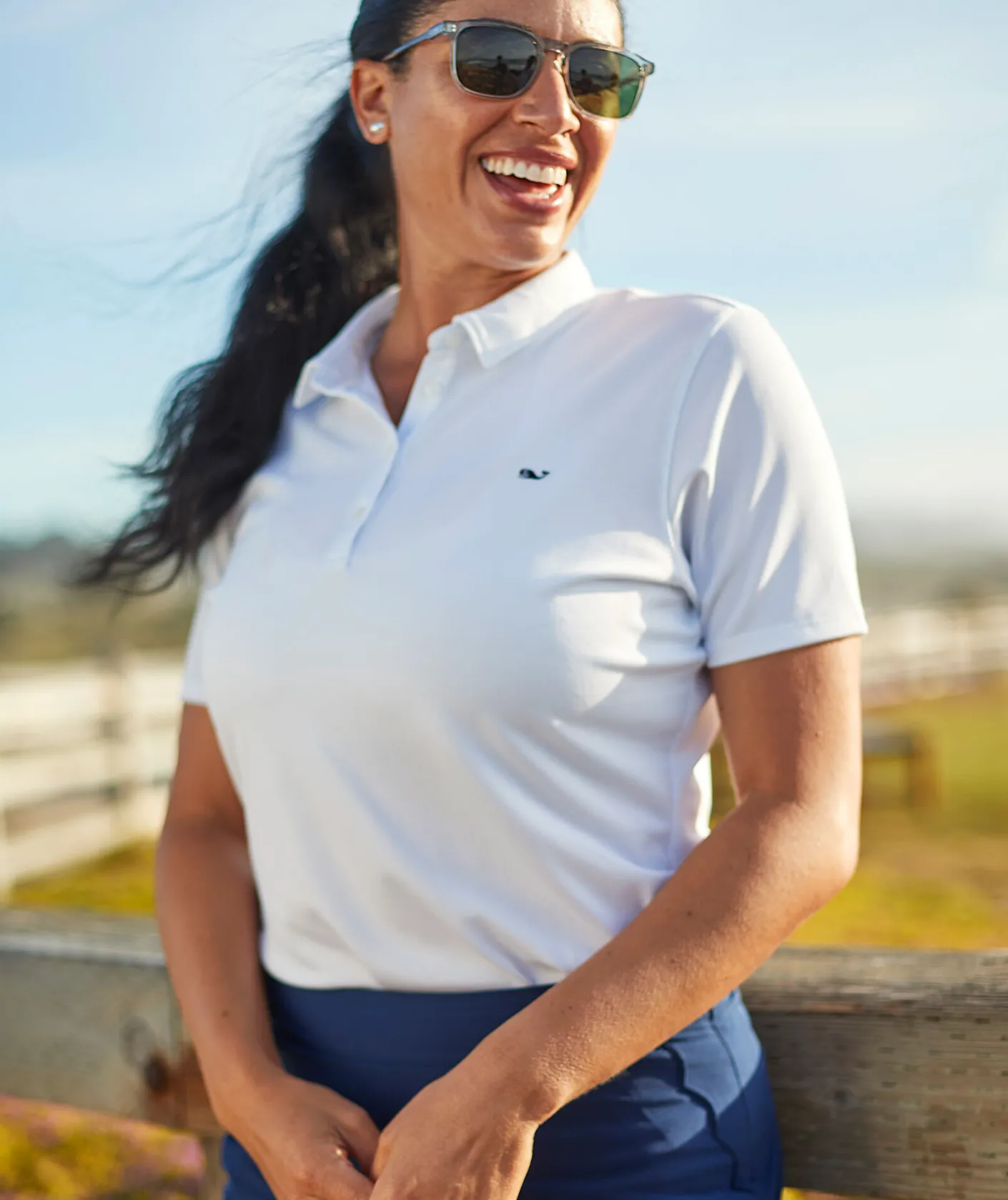 Polos<Vineyard Vines Heritage Pique Polo White Cap