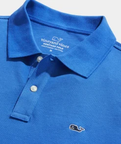 Polos<Vineyard Vines Heritage Pique Polo Tide Blue