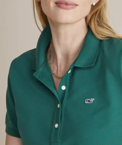 Polos<Vineyard Vines Heritage Pique Polo Nautical Navy