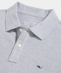 Polos<Vineyard Vines Heritage Pique Polo Ultimate Gray