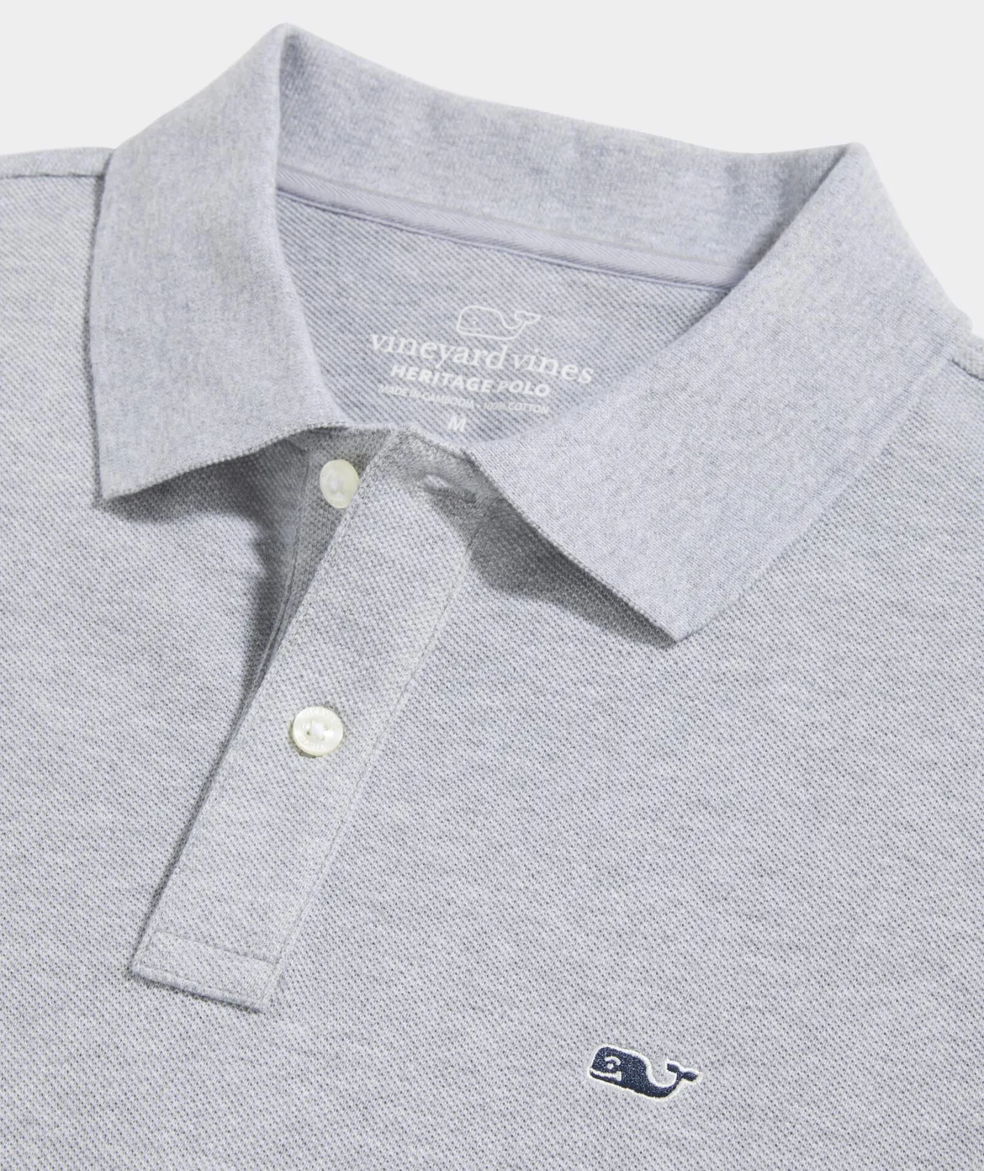 Polos<Vineyard Vines Heritage Pique Polo Ultimate Gray