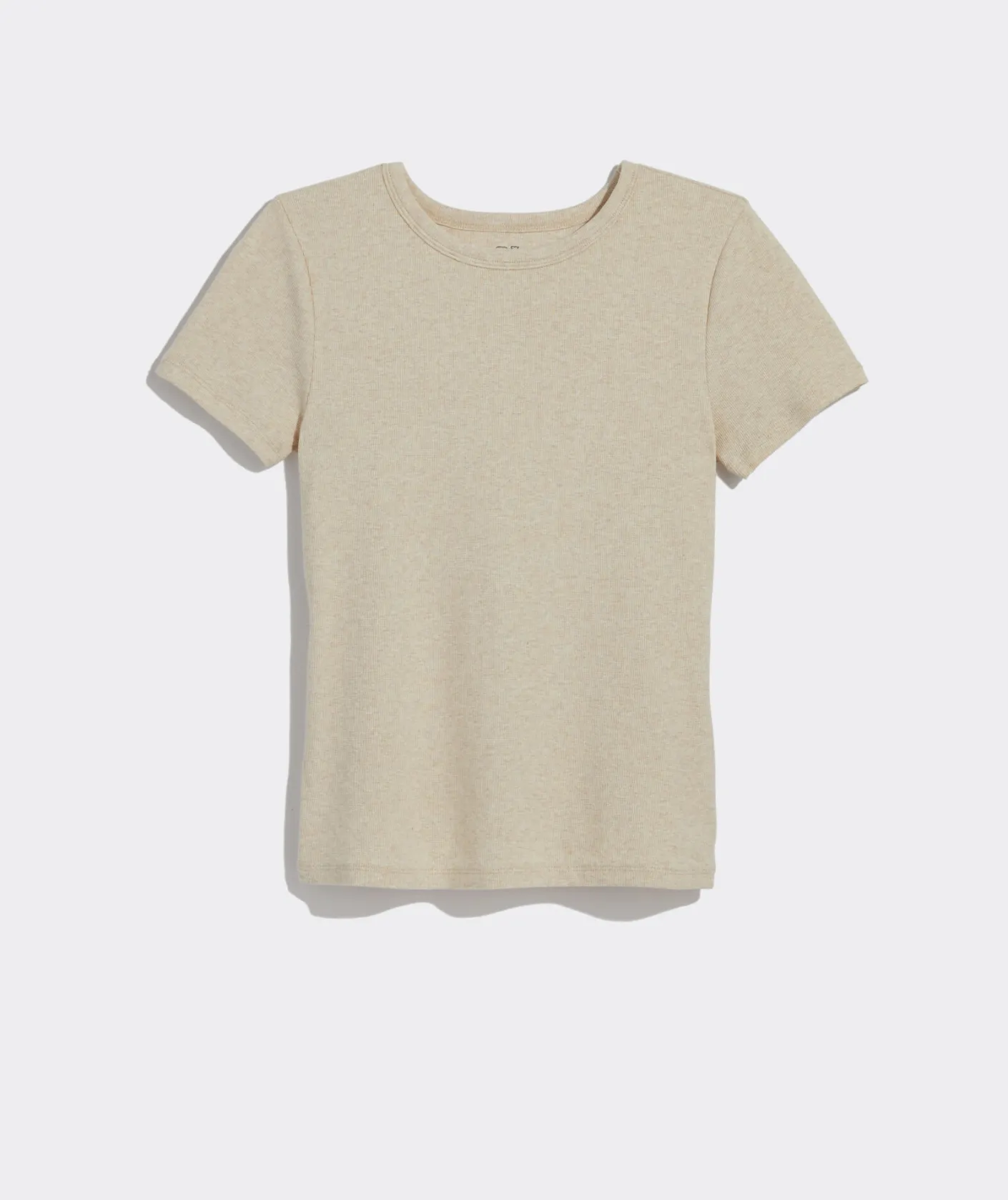 Tees<Vineyard Vines Heritage Ribbed Short-Sleeve Tee Stripe - Marshmallow