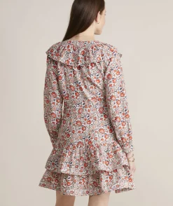 Dresses & Skirts<Vineyard Vines Ivy League Floral Ruffle Dress Floral Multi - Stone