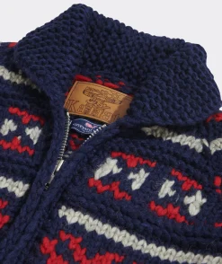 Sweaters<Vineyard Vines Kanata Hand Knit Wool Cowichan Nautical Navy