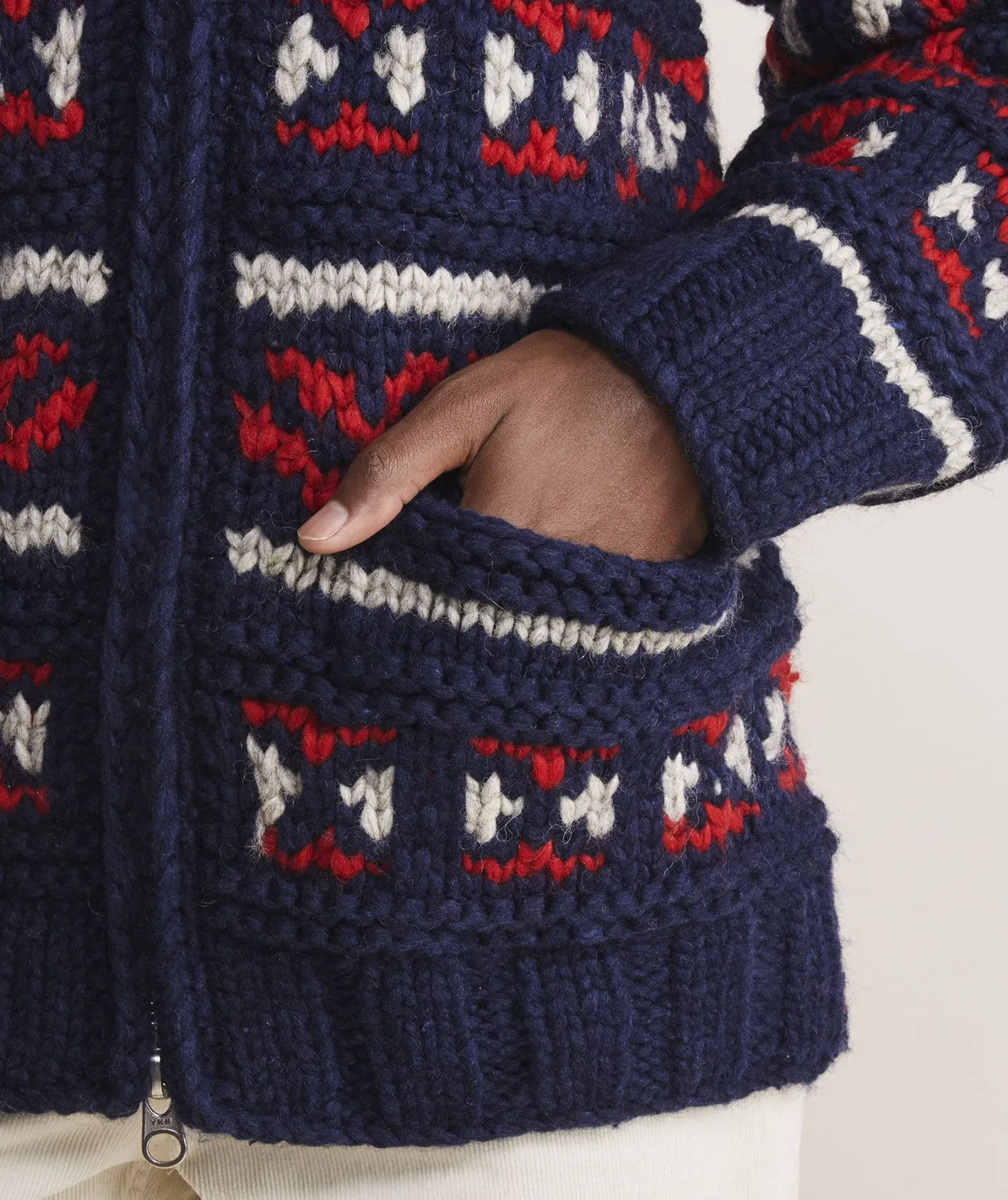Sweaters<Vineyard Vines Kanata Hand Knit Wool Cowichan Nautical Navy