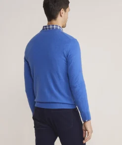 Sweaters<Vineyard Vines Lightweight Cashmere V-Neck Sweater Hull Blue