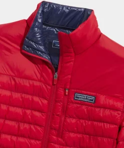 Jackets & Vests<Vineyard Vines Lightweight Packable Puffer Jacket Red Velvet