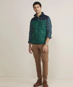 Jackets & Vests<Vineyard Vines Lightweight Packable Puffer Vest Turf Green
