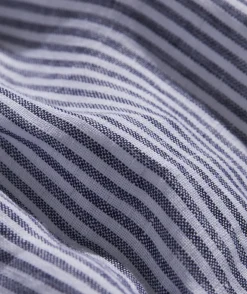 Button-Down Shirts<Vineyard Vines Linen Stripe Shirt Nautical Navy STP