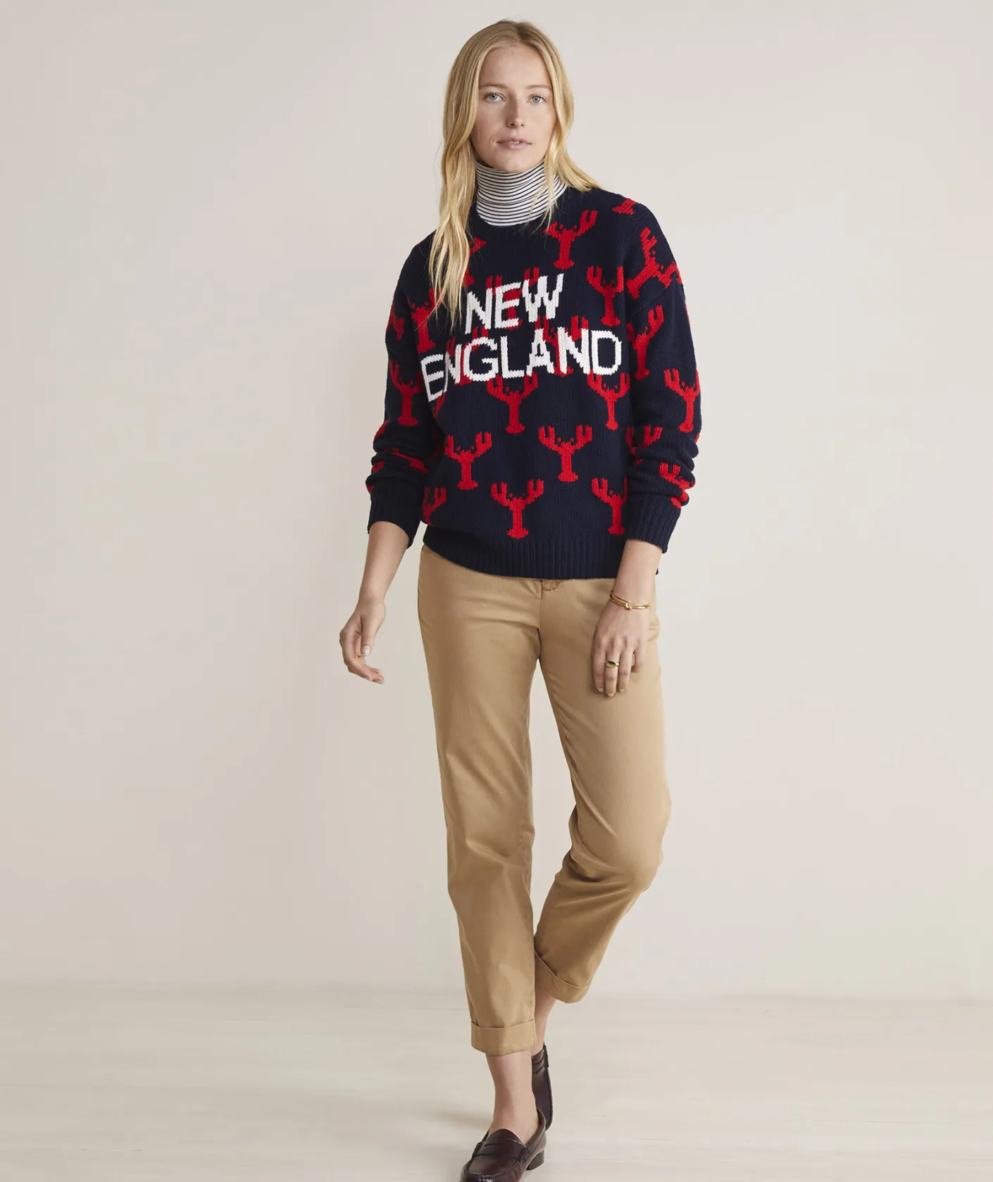 Sweaters<Vineyard Vines Lobster Fair Isle Crewneck Sweater Nautical Navy