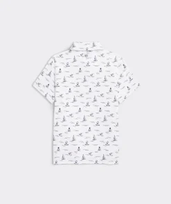 Los Angeles Chargers<Vineyard Vines Los Angeles Chargers Bradley Stripe Sankaty Polo StripeWhite/Granite