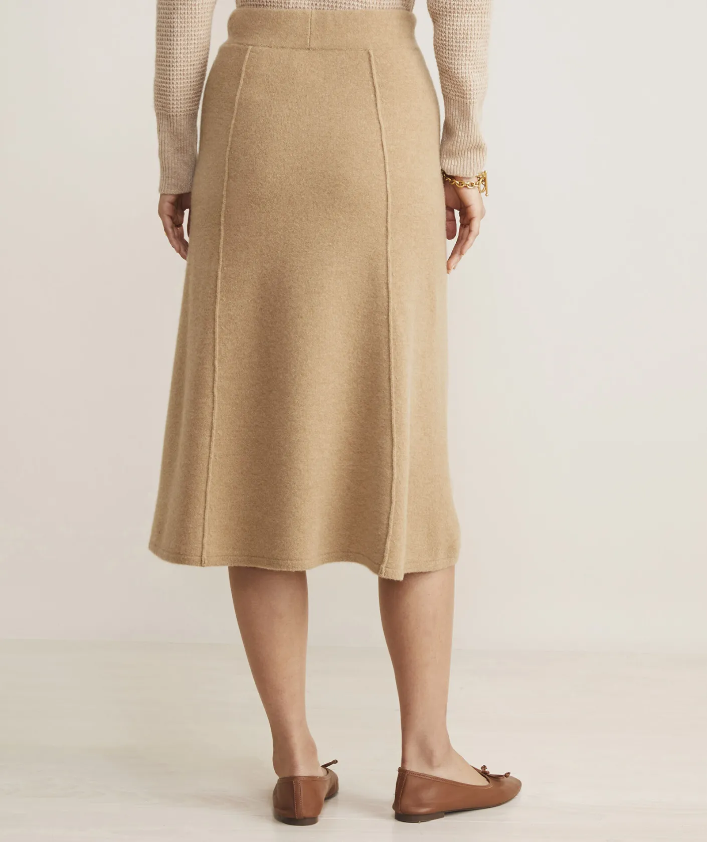Dresses & Skirts<Vineyard Vines Merino Wool Midi Skirt Camel Heather