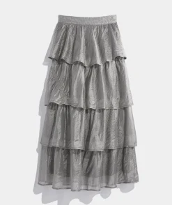 Dresses & Skirts<Vineyard Vines Metallic Check Maxi Skirt Metallic Check-Black