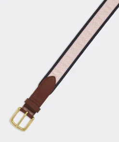Belts<Vineyard Vines Micro Whale Canvas Club Belt Pink Blossom