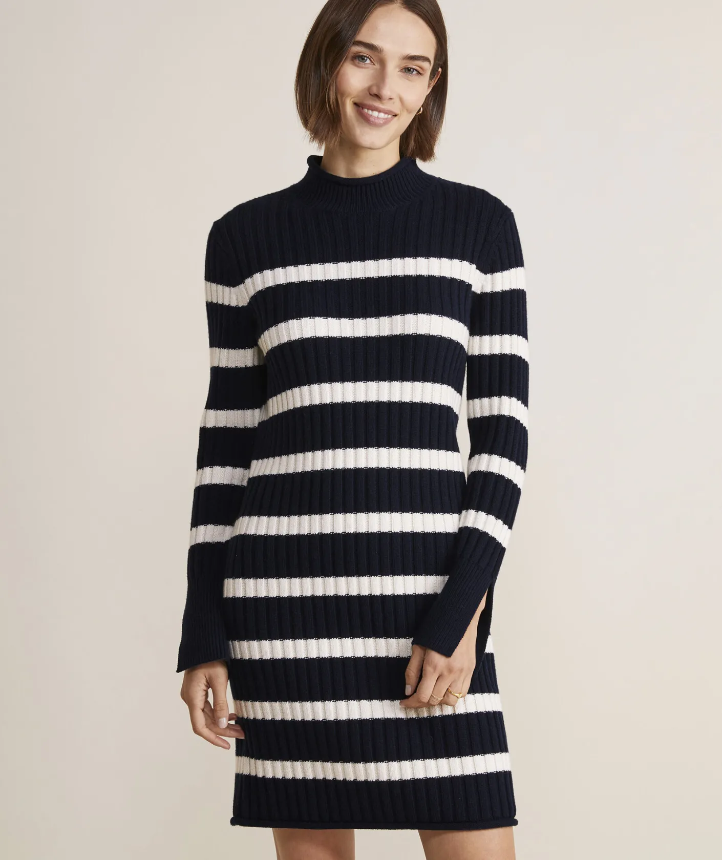 Sweaters|Dresses & Skirts<Vineyard Vines Mockneck Sweater Dress Charcoal Heather