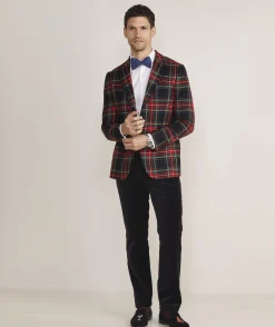 Blazers<Vineyard Vines Moon Wool Tartan Blazer Jet Black