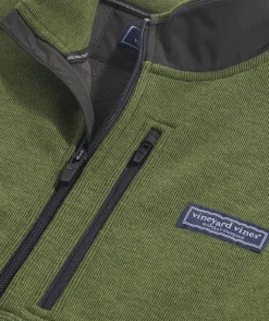 Quarter-Zips|Sweatpants & Sweatshirts<Vineyard Vines Mountain Sweater Fleece Quarter-Zip Cypress